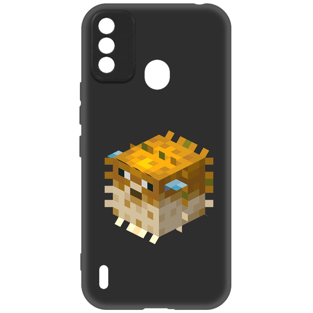 

Чехол-накладка Krutoff Soft Case Minecraft-Иглобрюх для ITEL A48 черный