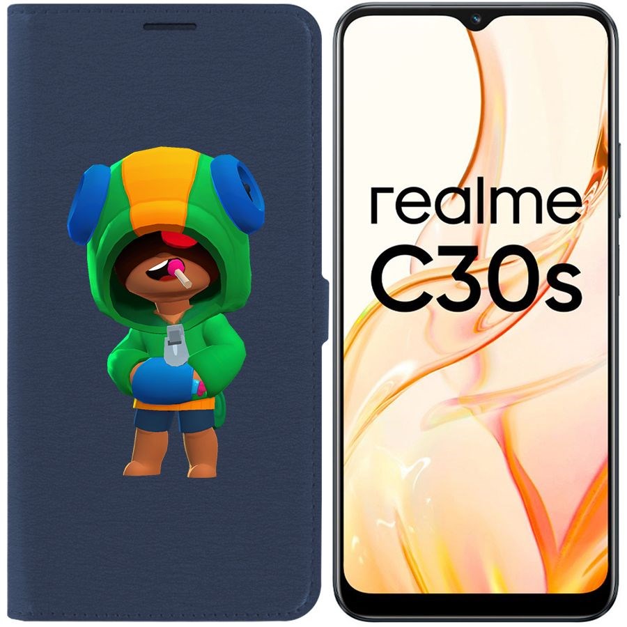 

Чехол-книжка Eco Book для Realme C30s Brawl Stars-Леон