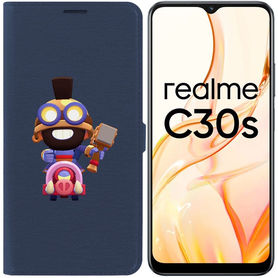 

Чехол-книжка Eco Book для Realme C30s Brawl Stars-Карл Всадник на кабане