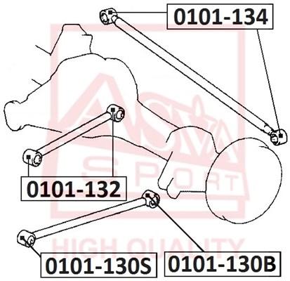

Сайлентблок ASVA 0101130B