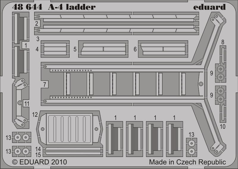 

Фототравление Eduard 48644 A-4 ladder 1/48, Однотонный