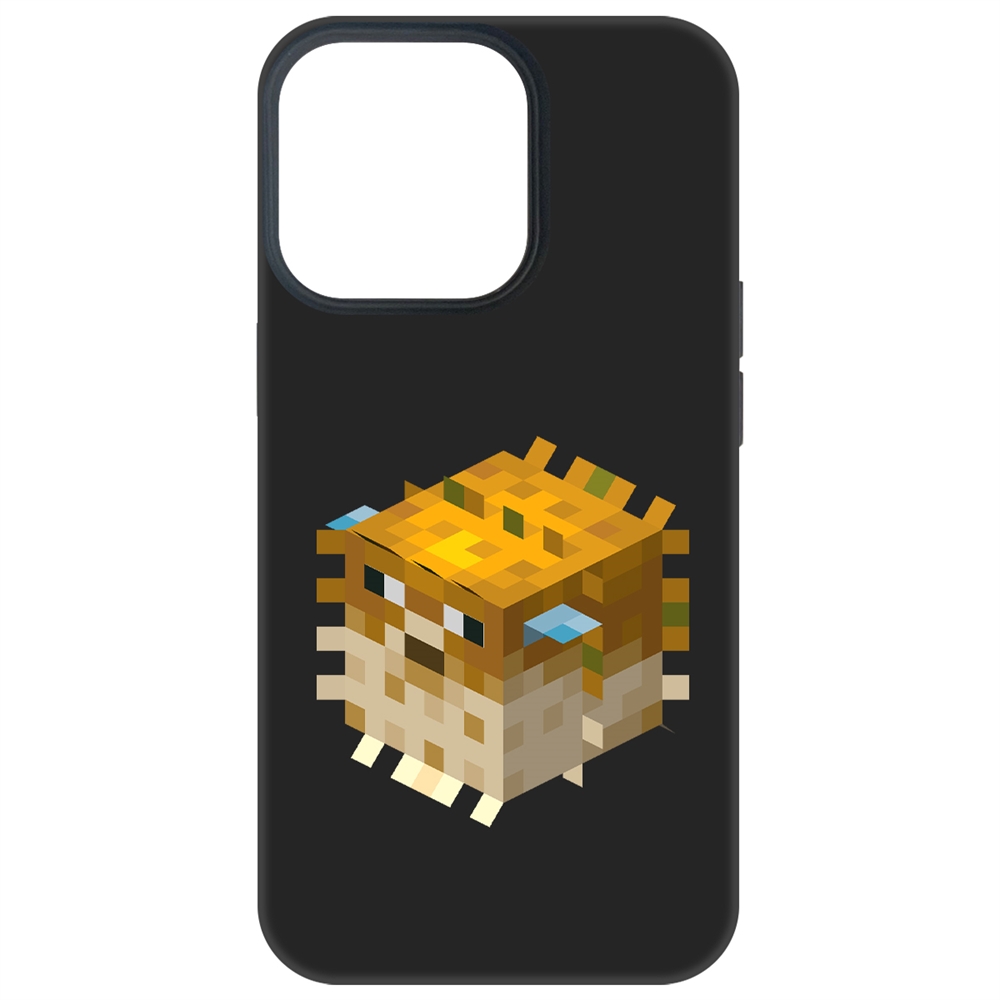 

Чехол-накладка Krutoff Soft Case Minecraft-Иглобрюх для iPhone 13 Pro черный