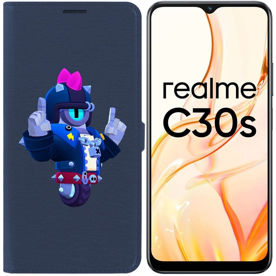 

Чехол-книжка Eco Book для Realme C30s Brawl Stars-Дикий Сту