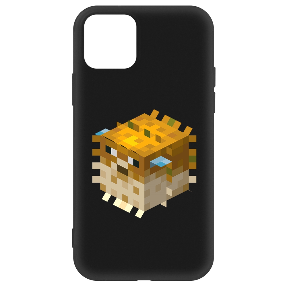 

Чехол-накладка Krutoff Soft Case Minecraft-Иглобрюх для iPhone 12/12 Pro черный