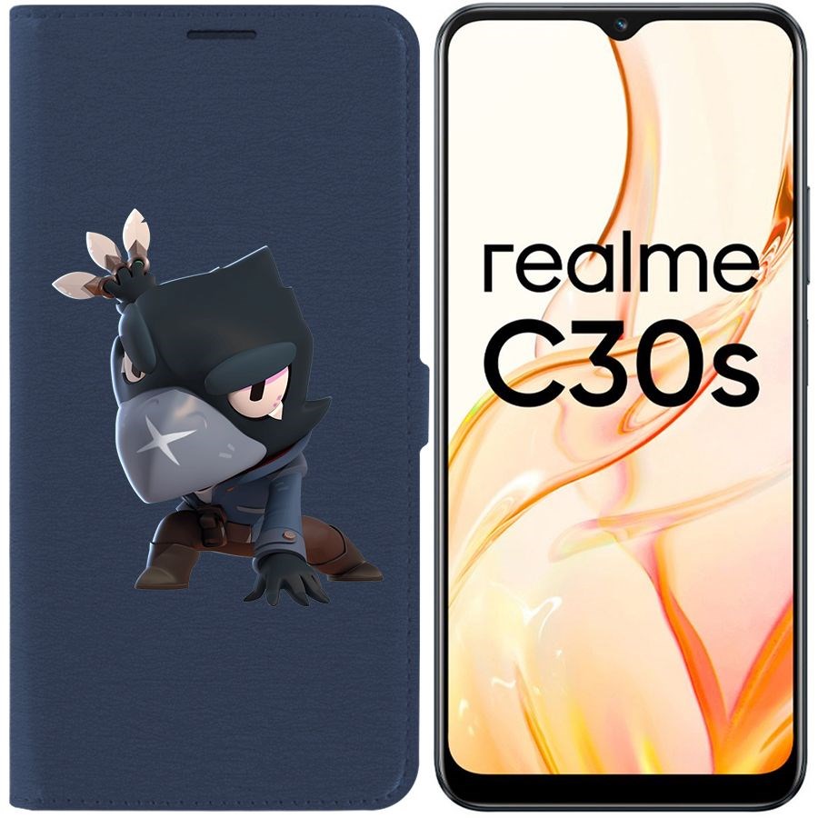 

Чехол-книжка Eco Book для Realme C30s Brawl Stars-Ворон