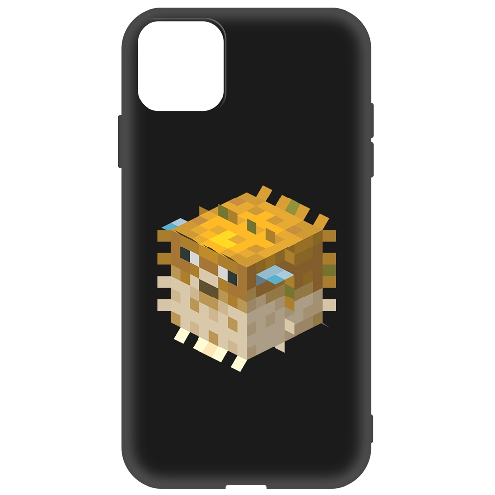 

Чехол-накладка Krutoff Soft Case Minecraft-Иглобрюх для iPhone 11 черный
