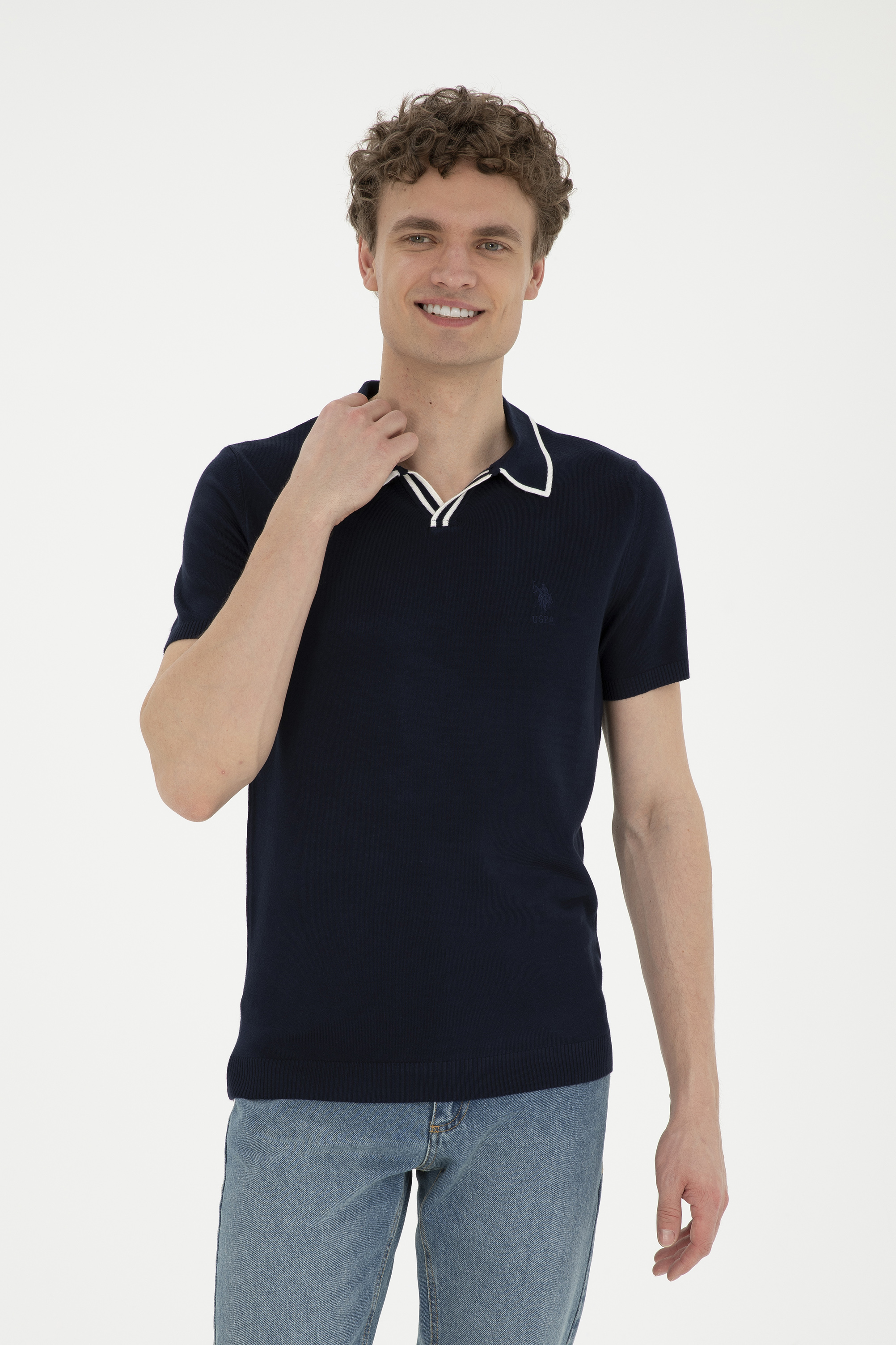 

Пуловер мужской U.S. POLO Assn. G081SZ0TK0GANO синий 2XL, G081SZ0TK0GANO