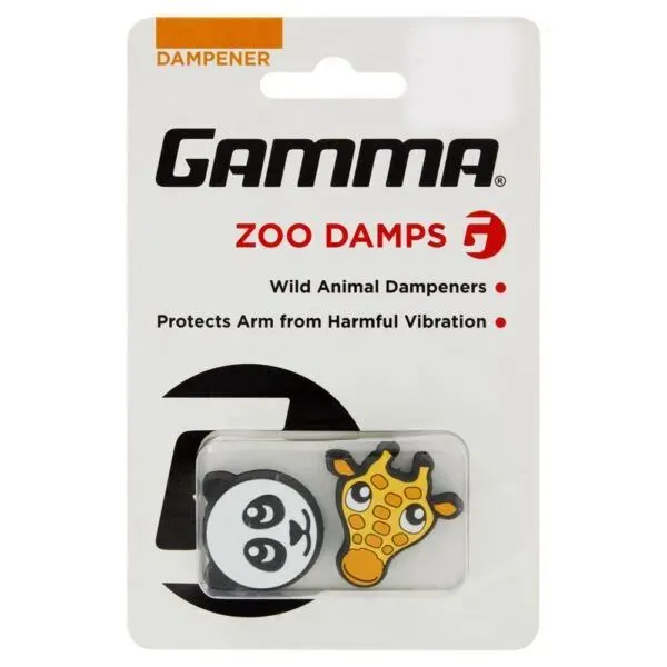 Виброгаситель на теннисную ракетку Gamma Zoo Damps Панда Жираф, 2 шт в блистере