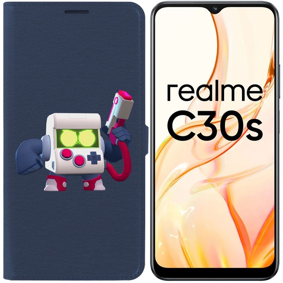 

Чехол-книжка Eco Book для Realme C30s Brawl Stars-8-Бит классический