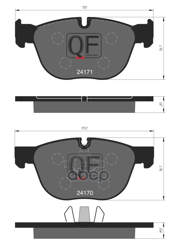 

Тормозные колодки QUATTRO FRENI QF509900
