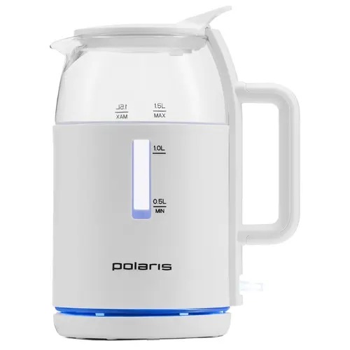 

Чайник электрический Polaris PWK 1545 CGL Water Way Pro 1.5 л белый, прозрачный, PWK 1545 CGL Water Way Pro