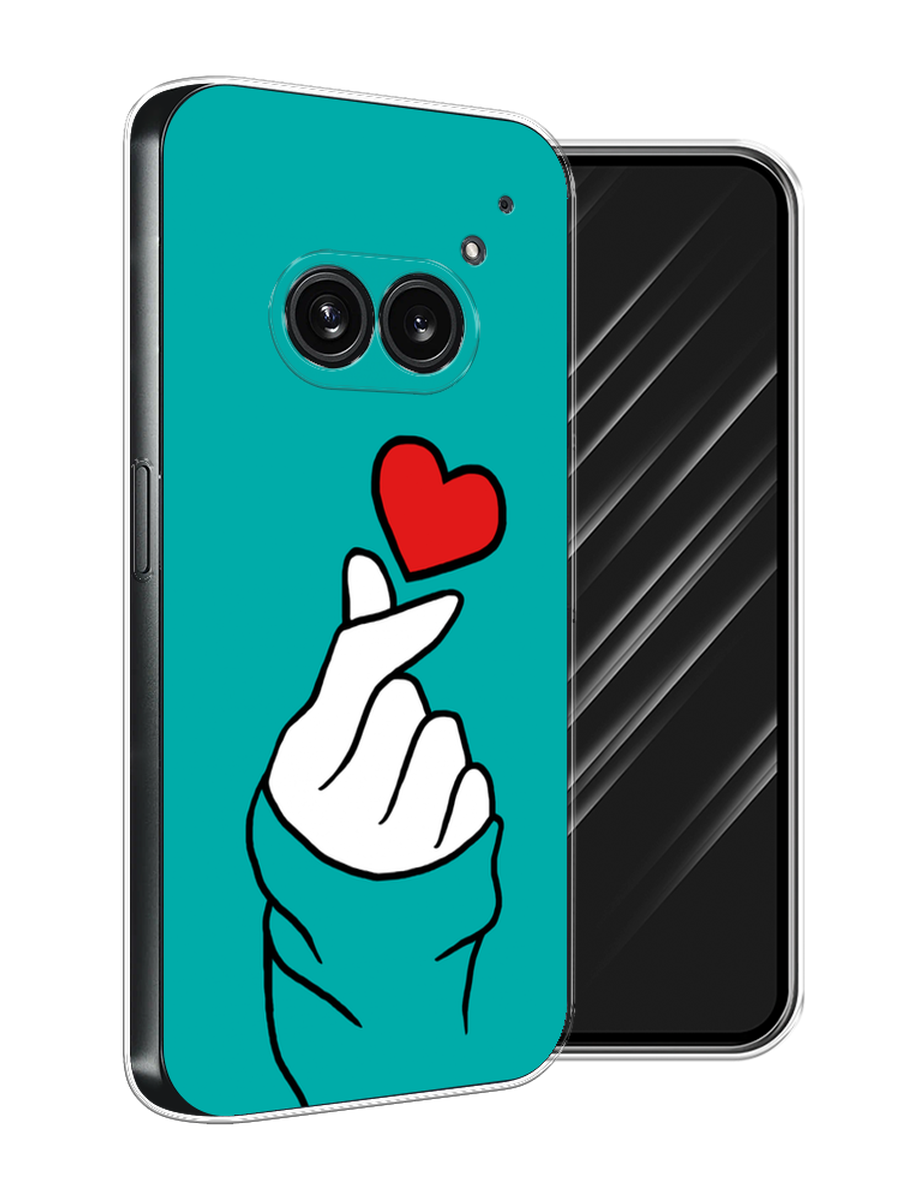 

Чехол Awog на Nothing Phone 2a "Маленькое сердечко", Голубой;белый;красный, 3300350-1