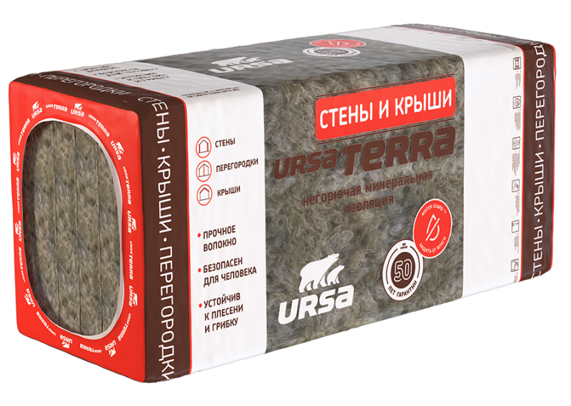 

Теплоизоляция Урса Terra 36PN 50х1250х610 1уп=0,381м3=7,62м2 40уп/пал 2096078