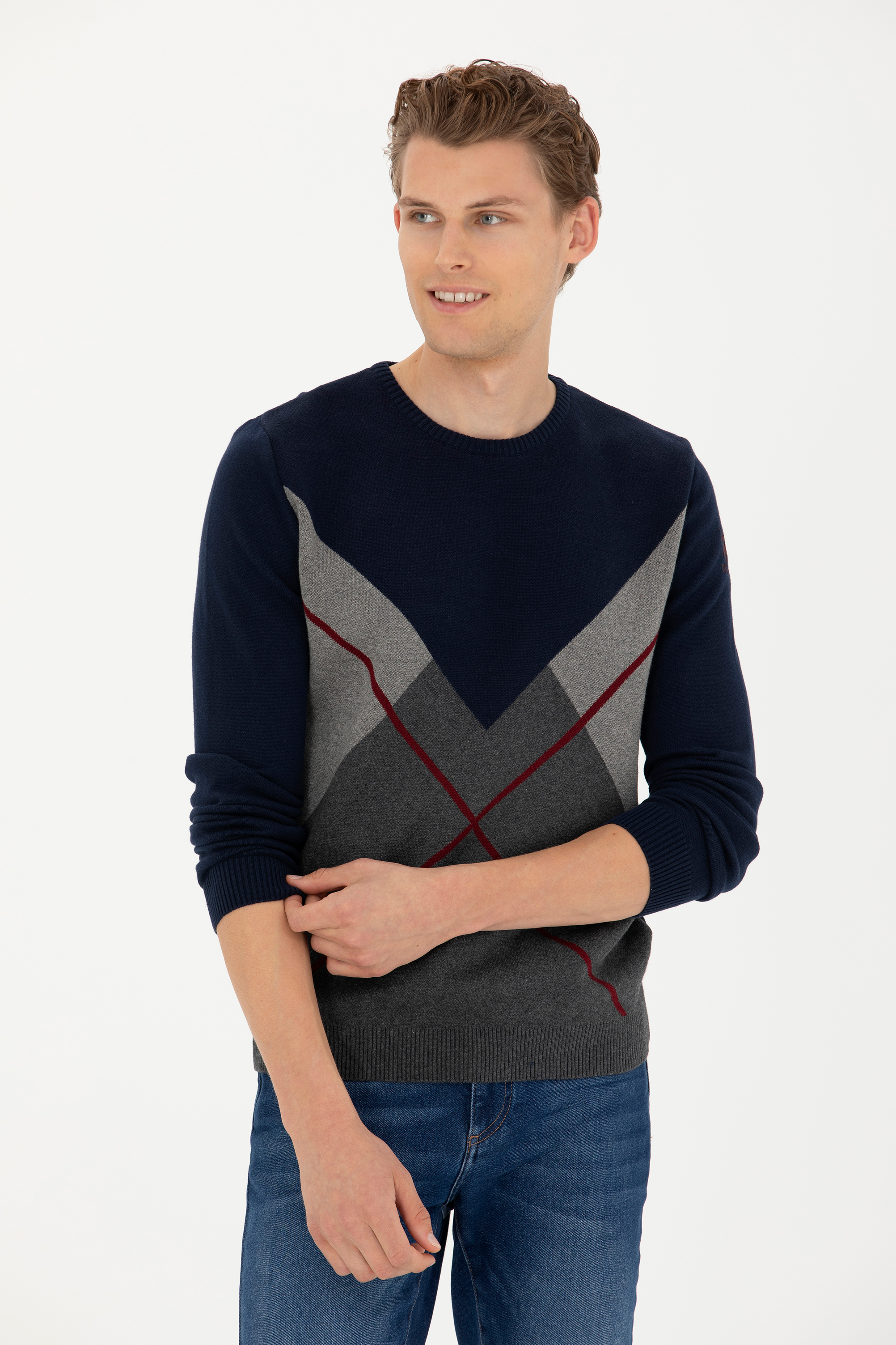 

Джемпер мужской U.S. POLO Assn. G081GL0TK0BARN синий S, G081GL0TK0BARN