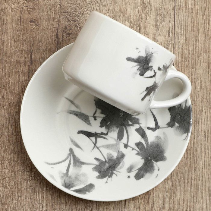 

Чайная пара Dolce Ceramo Соцветие 200 мл, Белый