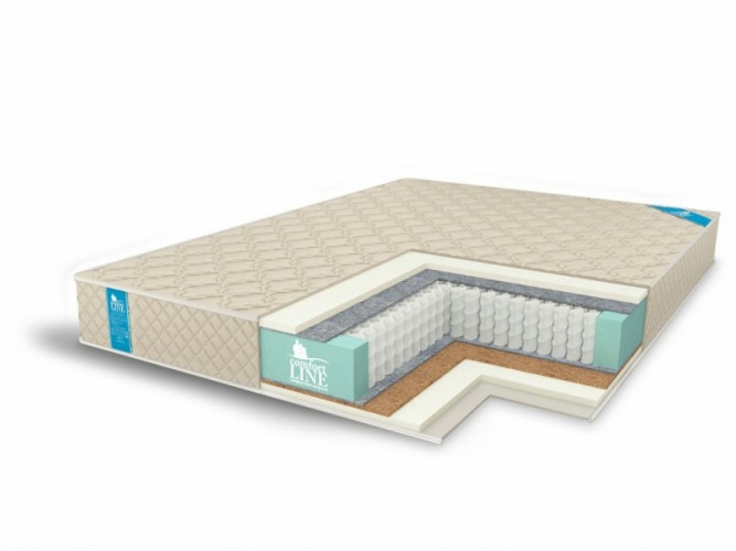 

Матрас Comfort Line Eco-Hard1 S1000 125х200, Бежевый;белый;серый;серебристый, Eco-Hard1 S1000