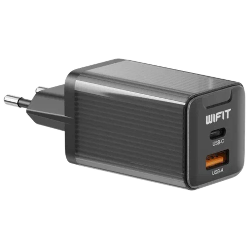 Сетевое зарядное устройство Wifit WiCharge GC2 1x USB Type A 1xUSB Type-C 0 А черный 3965₽