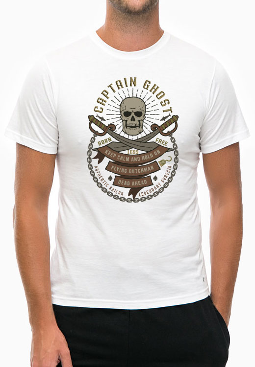 

Футболка унисекс NoBrand Captain Ghost Skull Grunge White белая XXL, Белый, Captain Ghost Skull Grunge White