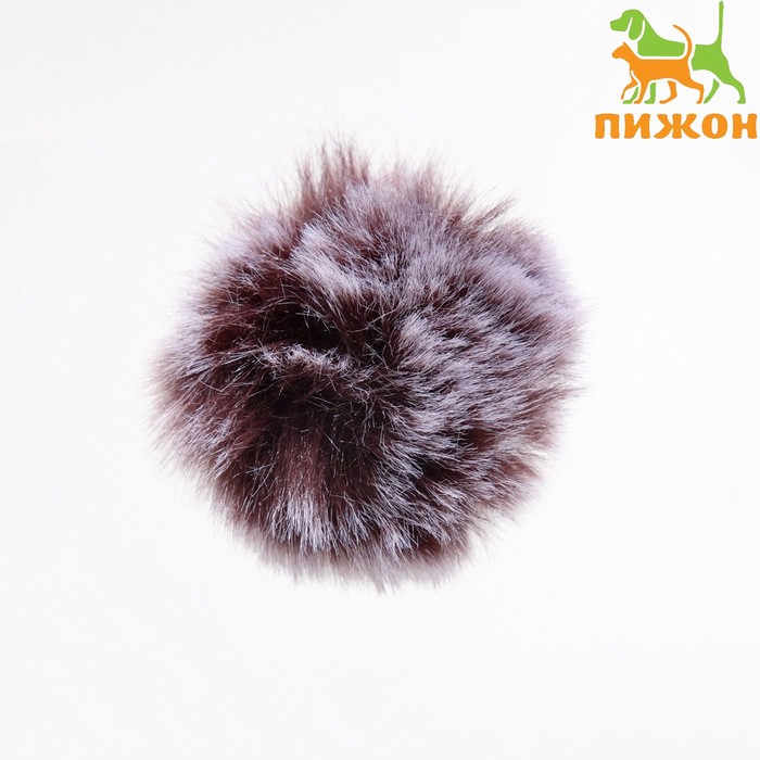 

Игрушка для кошек Пижон Меховой шарик искусственный мех серая 5 см