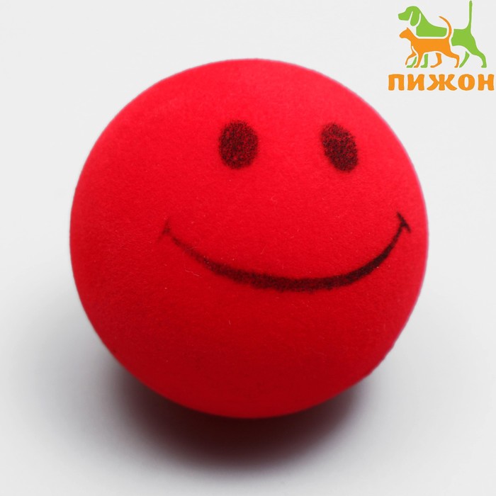 

Игрушка для кошек Пижон Улыбка бархатная с пищалкой красная 4 см