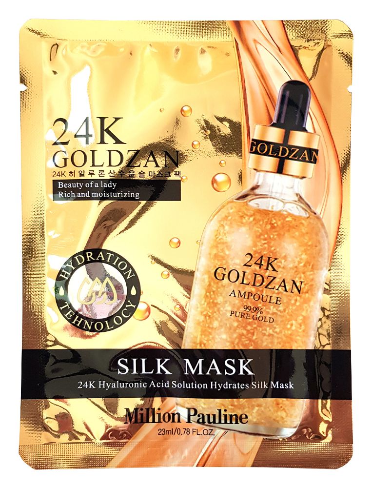 фото Тканевая маска million pauline 24k hyaluronic acid solution hydrates silk mask 23 мл