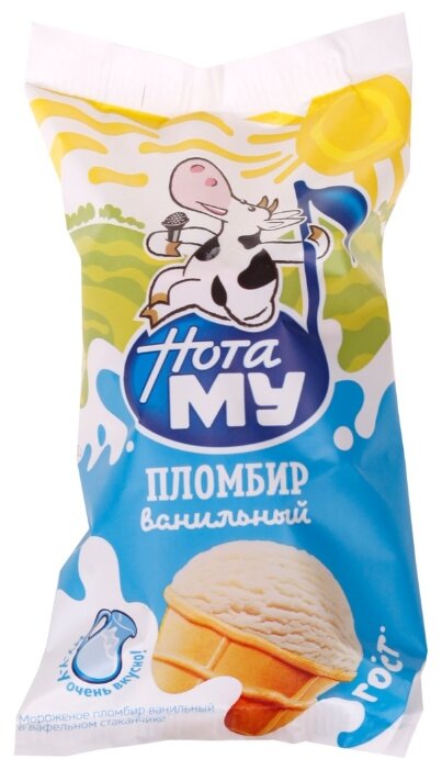 

Мороженое Нота Му пломбир ванильный ваф/ст 70 г, бзмж