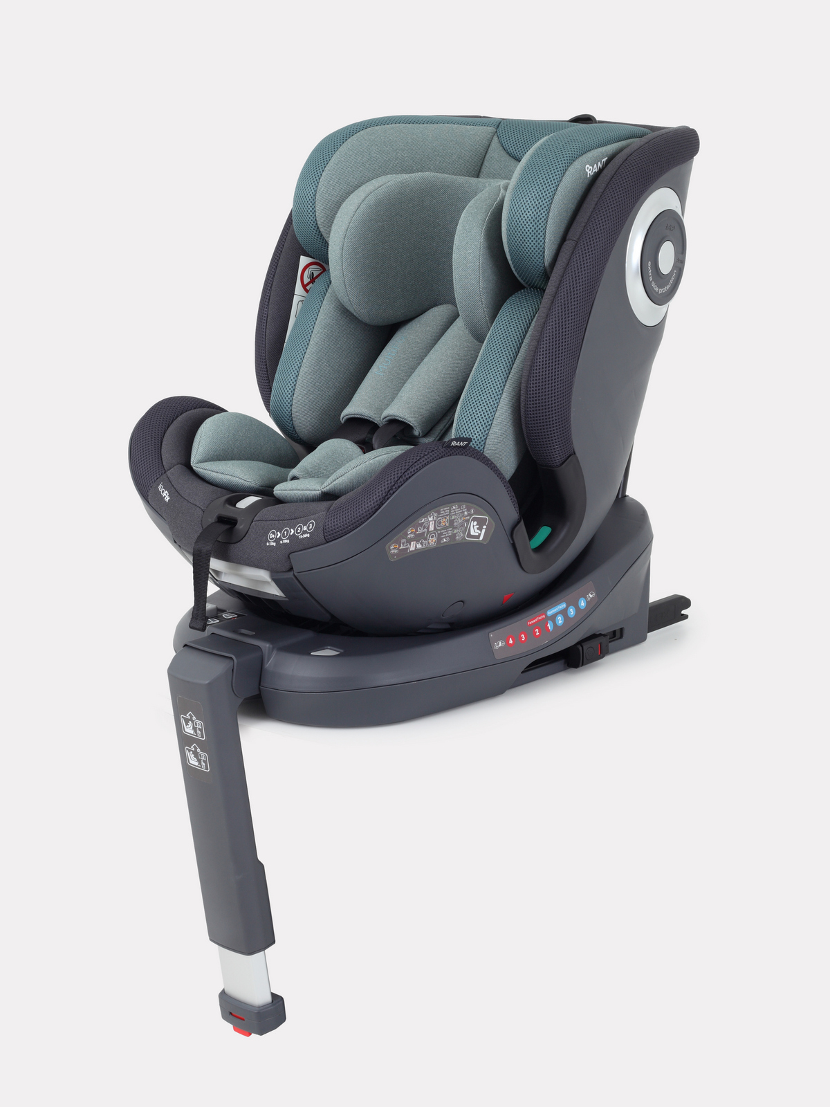 Автокресло детское RANT MultiFix isofix от 0 до 12 л, вес 0-36 кг Green