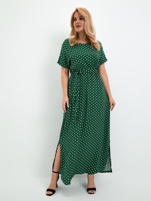 Платье женское МСМ-Виктория 6000 зеленое 50 RU