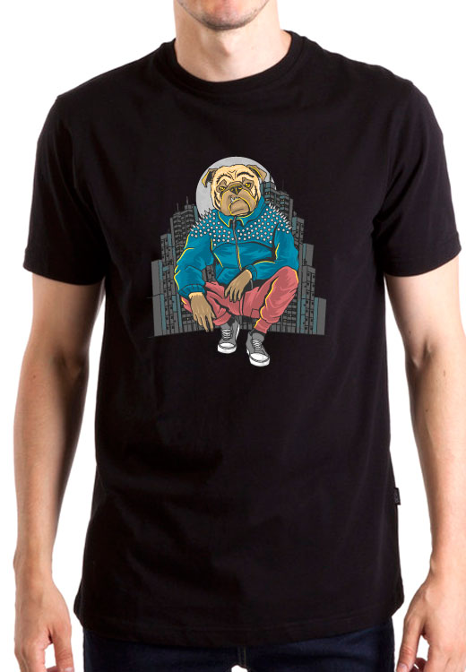 

Футболка унисекс NoBrand Bull Dog Gangster черная L, Черный, Bull Dog Gangster