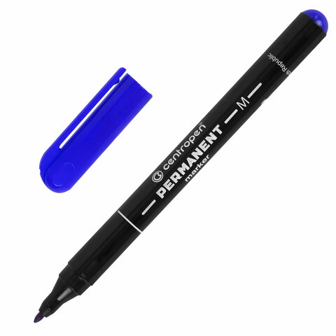 

Маркер перманентный Centropen 2846, синий, тонкий наконечник, 1 мм, 6 2846 9406, 20 шт