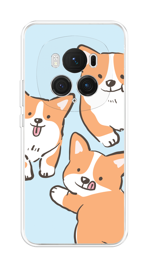

Чехол на Honor Magic 6 Pro "Милые корги", Бежевый;голубой;коричневый, 6123750-1