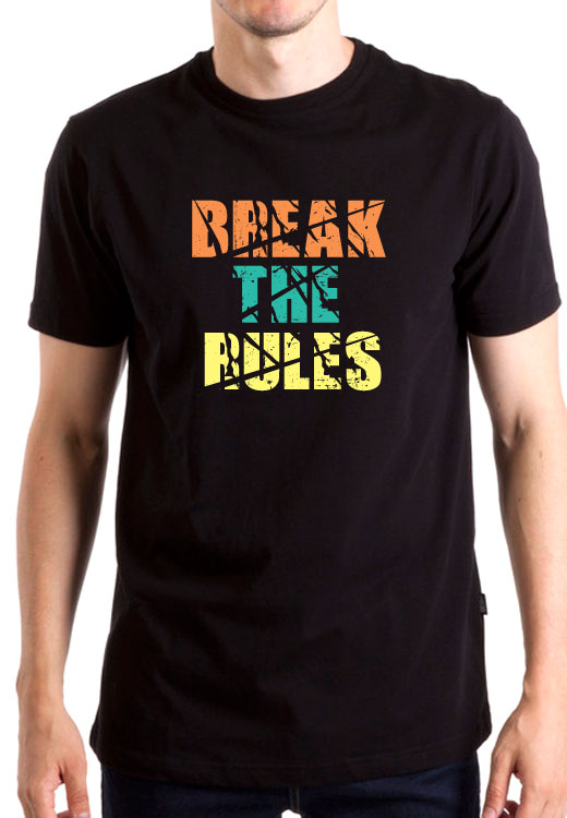

Футболка унисекс NoBrand Break The Rules черная L, Черный, Break The Rules