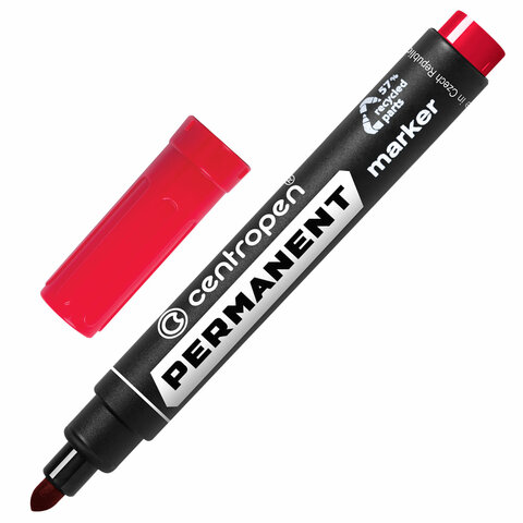 

Маркер перманентный Centropen 8566, красный, 2,5 мм, 10 шт