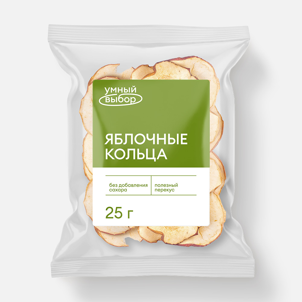

Чипсы фруктовые Умный выбор яблочные кольца, 25 г