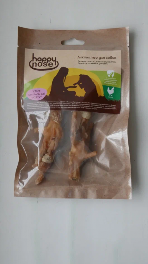 

Лакомство для собак Happy Nose Лапки куриные сушеные, 2 шт