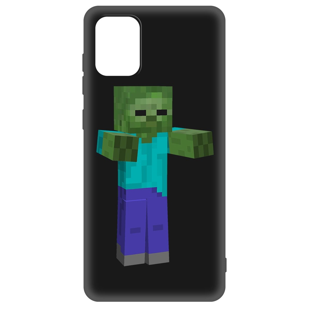 Чехол-накладка Krutoff Soft Case Minecraft-Гигант для Samsung Galaxy A71 (A715) черный