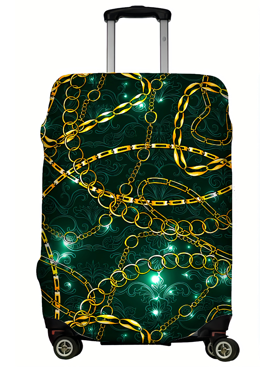 фото Чехол для чемодана lejoy lj-case-074 green chains s