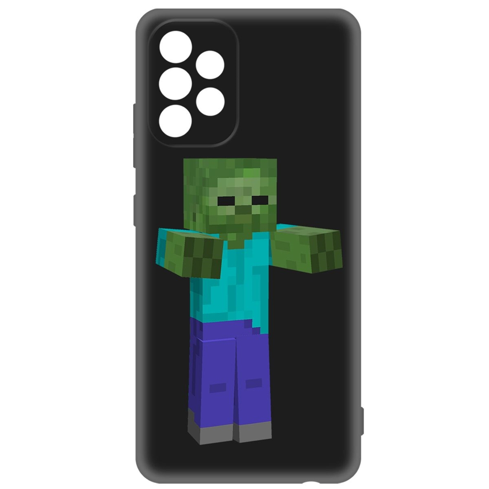 Чехол-накладка Krutoff Soft Case Minecraft-Гигант для Samsung Galaxy A32 (A325) черный