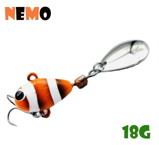 

Тейл-Спиннер Uf-Studio Hurricane 18g #Nemo, Оранжевый;белый, Hurricane