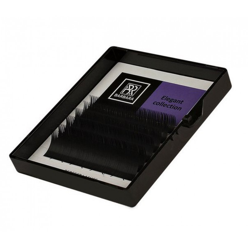 

Ресницы Barbara мини 6 линий C 0.10 8-12 мм, Черный