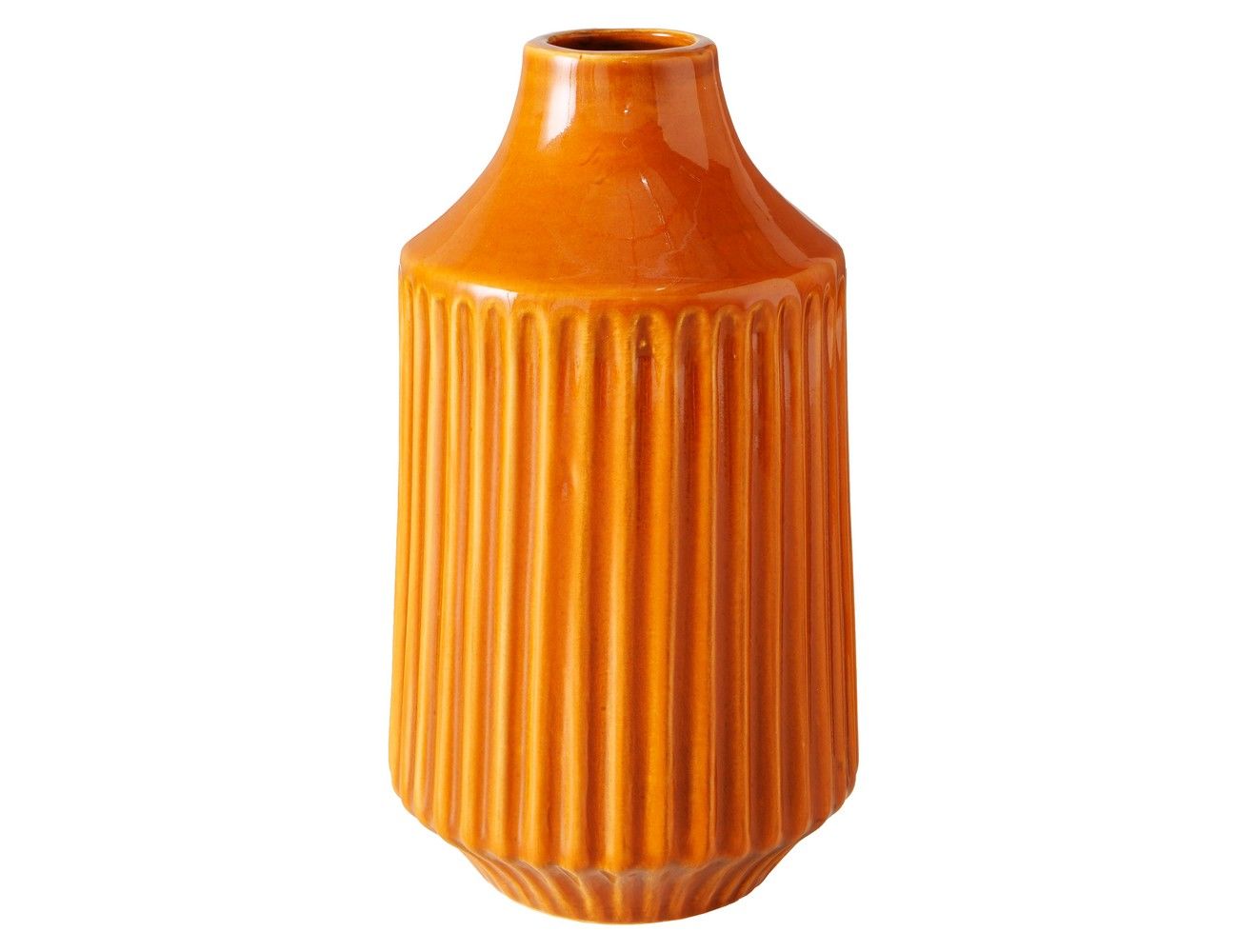 фото Керамическая ваза оливия, оранжевая, 20 см, boltze