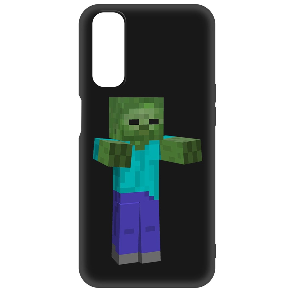 Чехол-накладка Krutoff Soft Case Minecraft-Гигант для Realme 7 черный