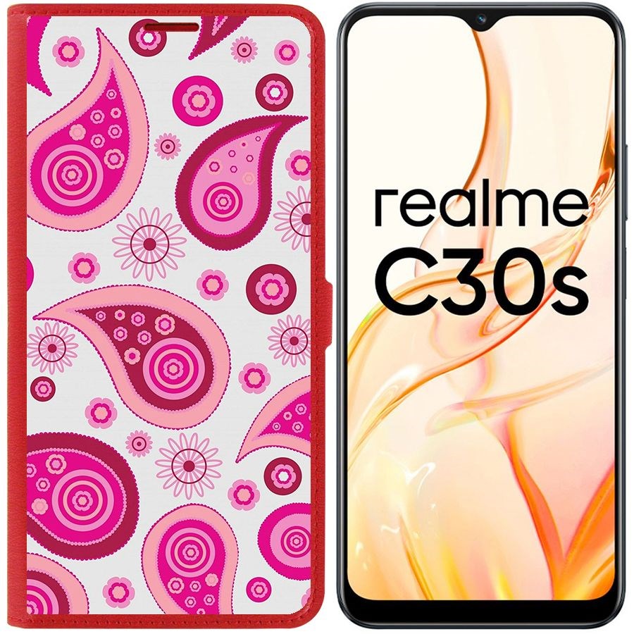 

Чехол-книжка Eco Book для Realme C30s Цветочный паттерн 9