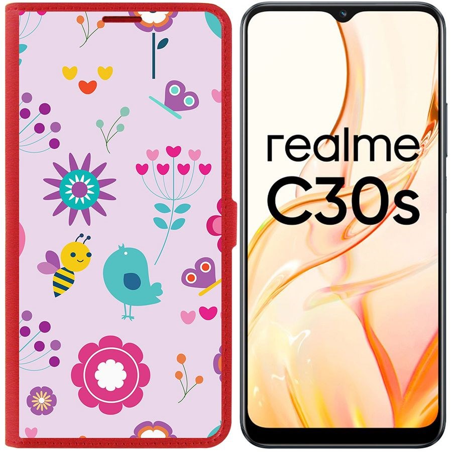 

Чехол-книжка Eco Book для Realme C30s Цветочный паттерн 8