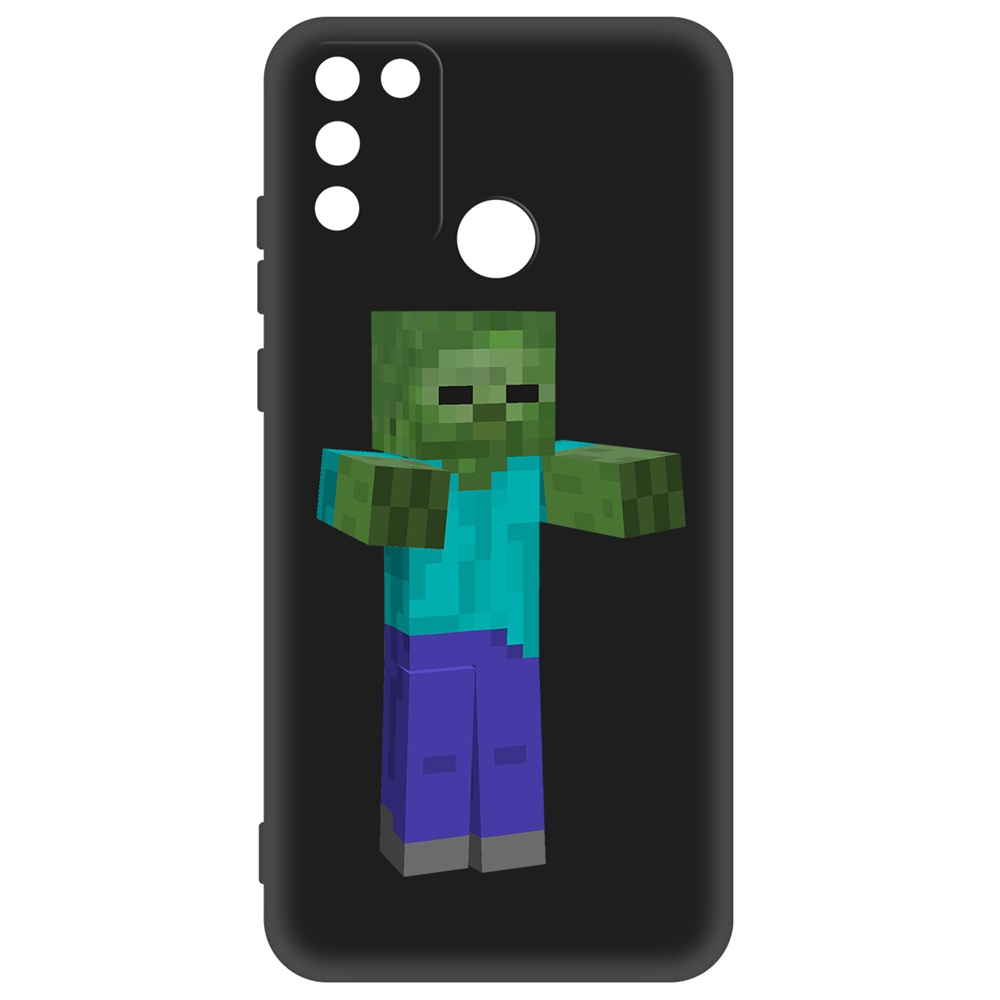 Чехол-накладка Krutoff Soft Case Minecraft-Гигант для Honor 9A черный