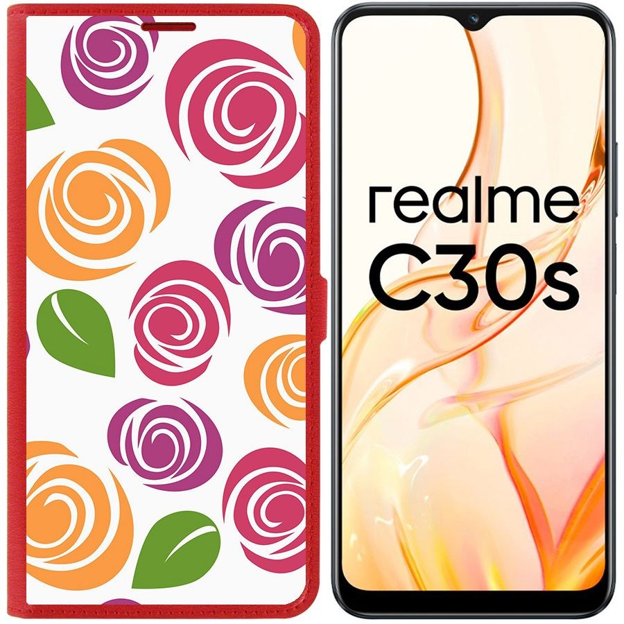 

Чехол-книжка Eco Book для Realme C30s Цветочный паттерн 6