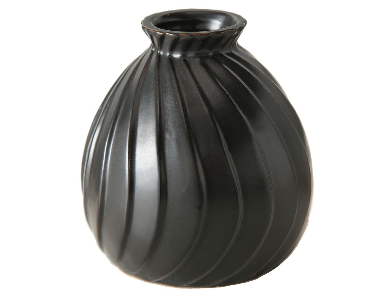 фото Керамическая ваза залина, чёрная, 11х11 см, boltze
