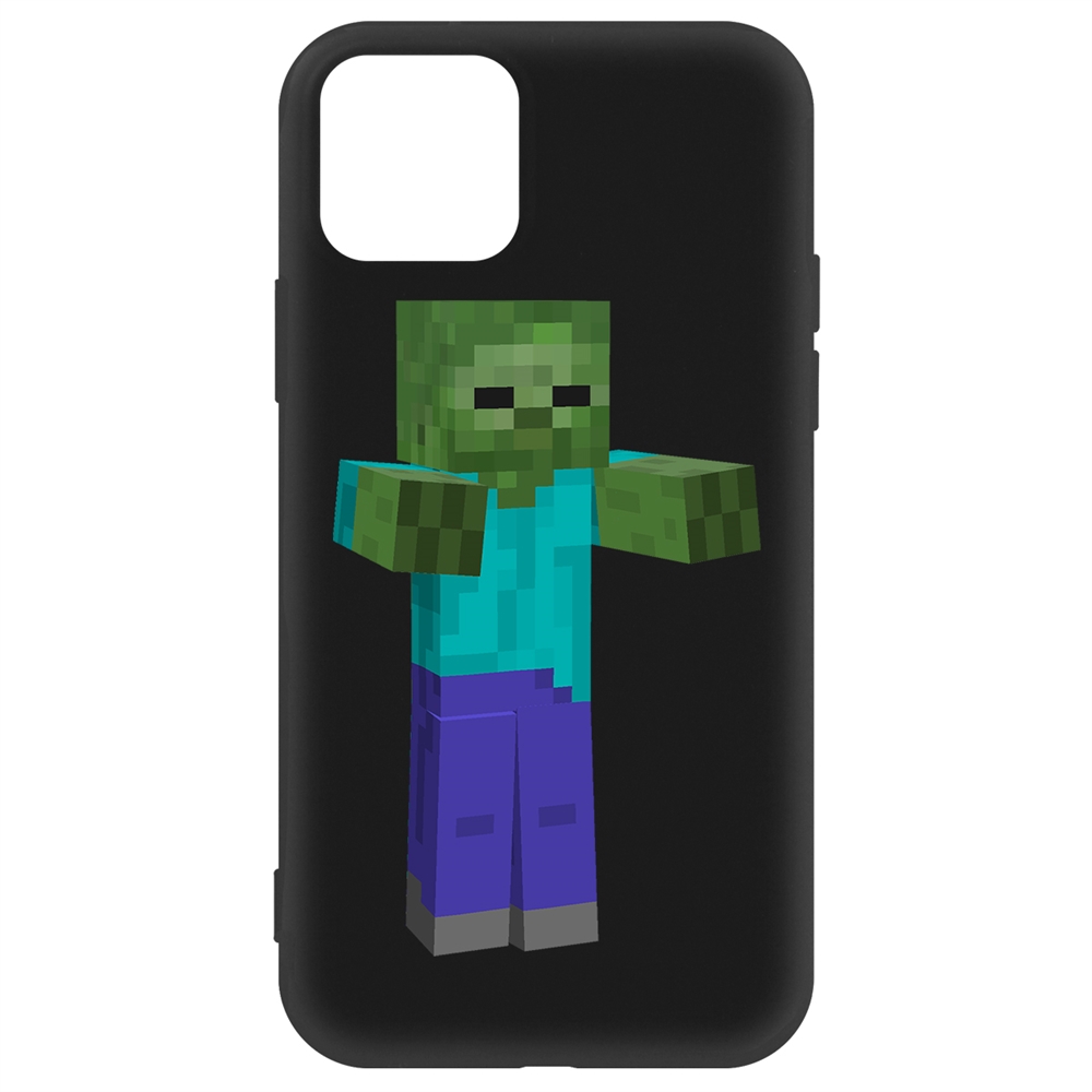 

Чехол-накладка Krutoff Soft Case Minecraft-Гигант для iPhone 12/12 Pro черный