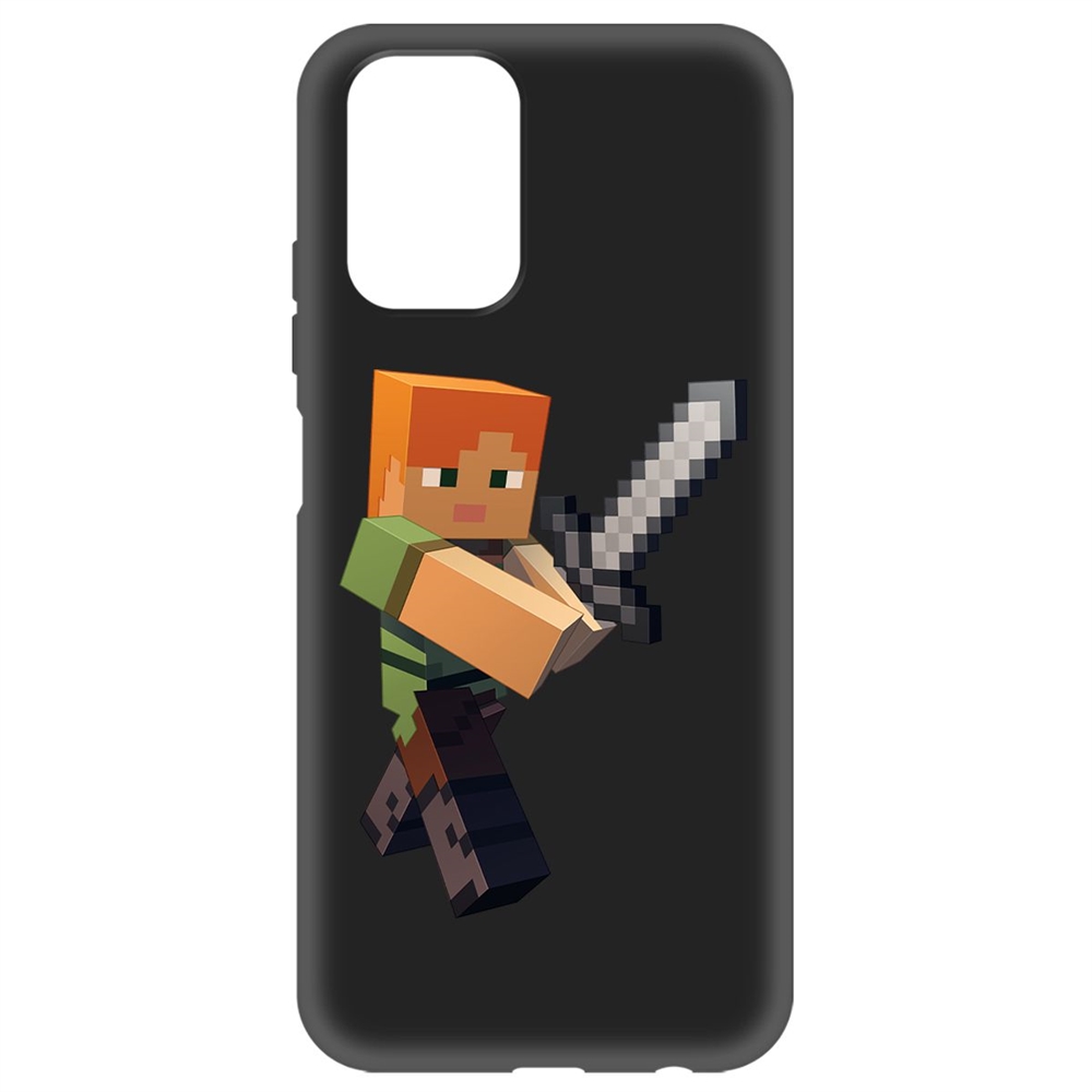 

Чехол-накладка Krutoff Soft Case Minecraft-Алекс для Xiaomi Redmi 10 черный
