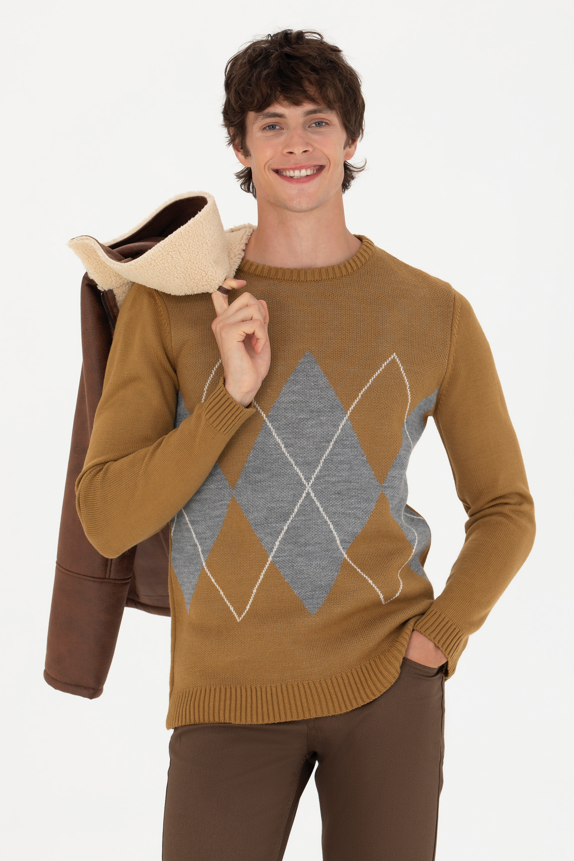 

Джемпер мужской U.S. POLO Assn. G081GL0TK0PAMEL коричневый XL, G081GL0TK0PAMEL